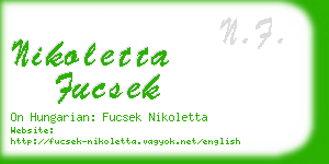 nikoletta fucsek business card